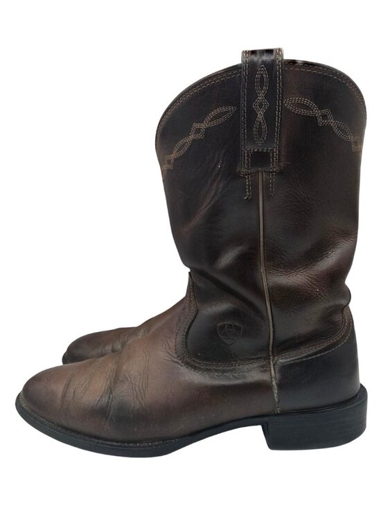 Ariat Mens Heritage Roper Cowboy Boot Distressed Brown 35525 Size 10.5 D Pull On main image 6